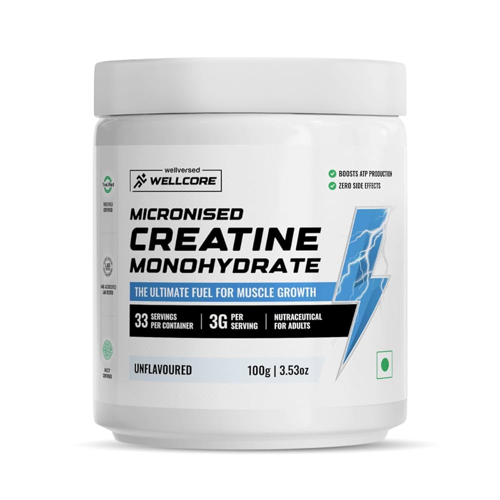 Wellcore - Pure Micronised Creatine Monohydrate (100G, 33 Servings)