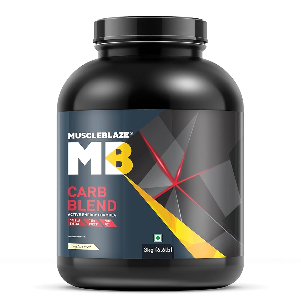 MuscleBlaze Carb Blend, 3 kg (6.6 lb) Unflavoured