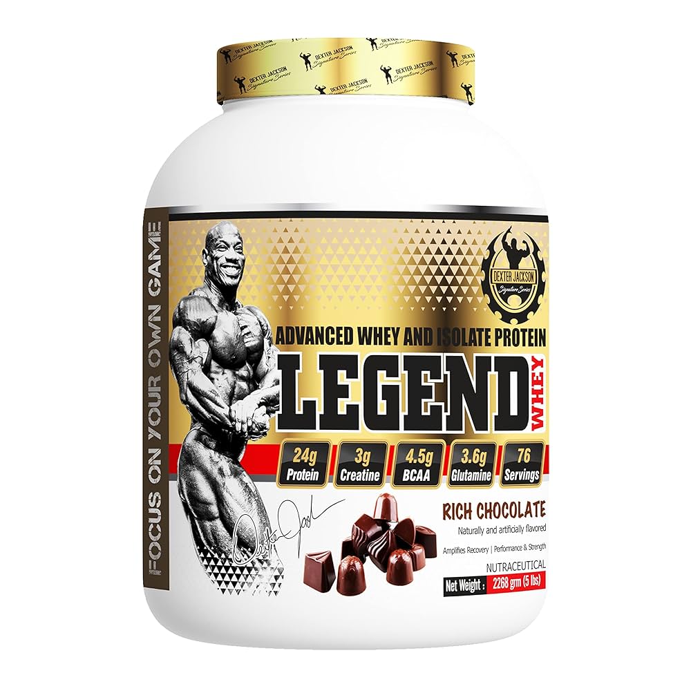 Dexter Jackson Signature Series Legend Whey - Advance Whey And Isolate Protein, 2.27 Kg (5 Lb) - Rich Chocolate