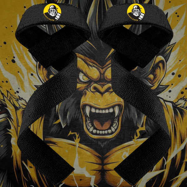 Muscleape Weight Lifting Straps Wrist Supporter For Gym. Gym Accessories Men & Women. Wrist Strap For Gym With Wrist Support.Deadlift Strap Weightlifting Straps For Grip Gym Straps For Weight Lifting | Powerlifting | Muscleape