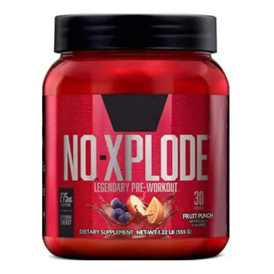 N. O. Xplode Pre Workout with Nitric Oxide Boosters (Fruit Punch, 30 Servings)