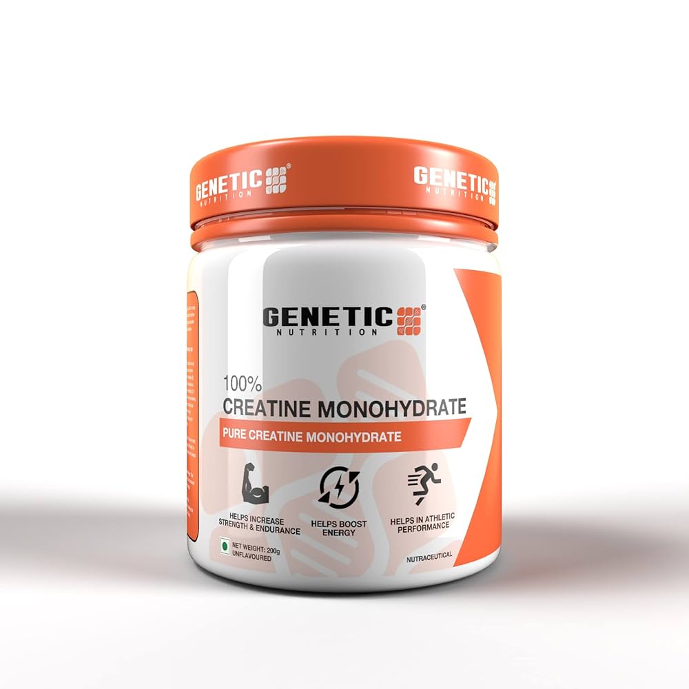 Genetic Nutrition 100% Pure Creatine Monohydrate Powder (Unflavoured)