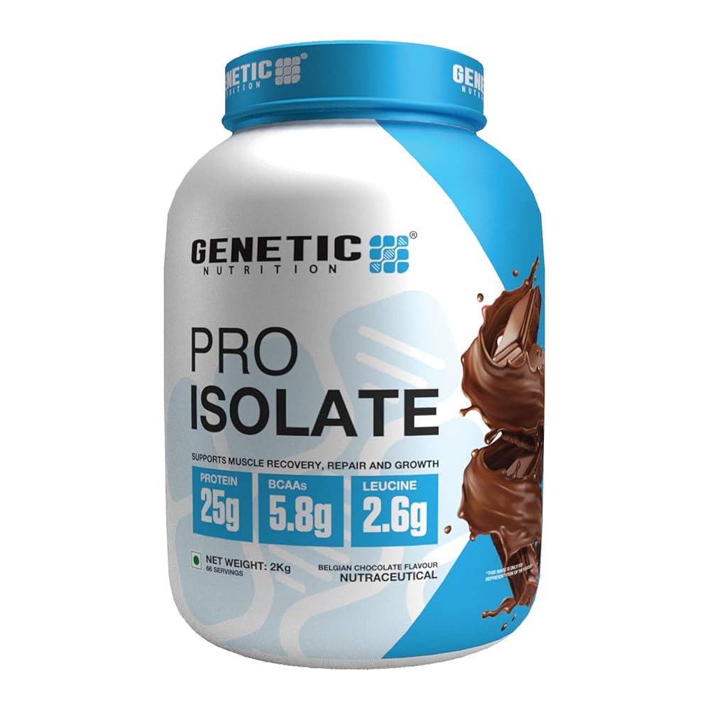 Genetic Nutrition Pro-Isolate Protein Supplement Powder belgian chocolate 2kg