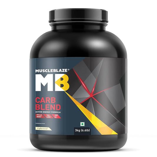 MuscleBlaze Carb Blend, 3 kg (6.6 lb) Unflavoured