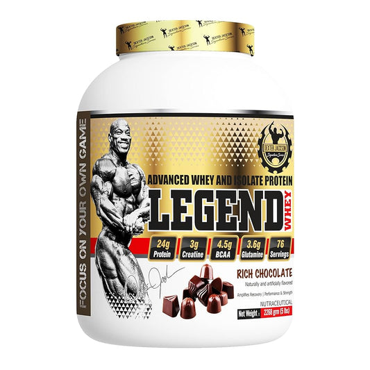 Dexter Jackson Signature Series Legend Whey - Advance Whey And Isolate Protein, 2.27 Kg (5 Lb) - Rich Chocolate