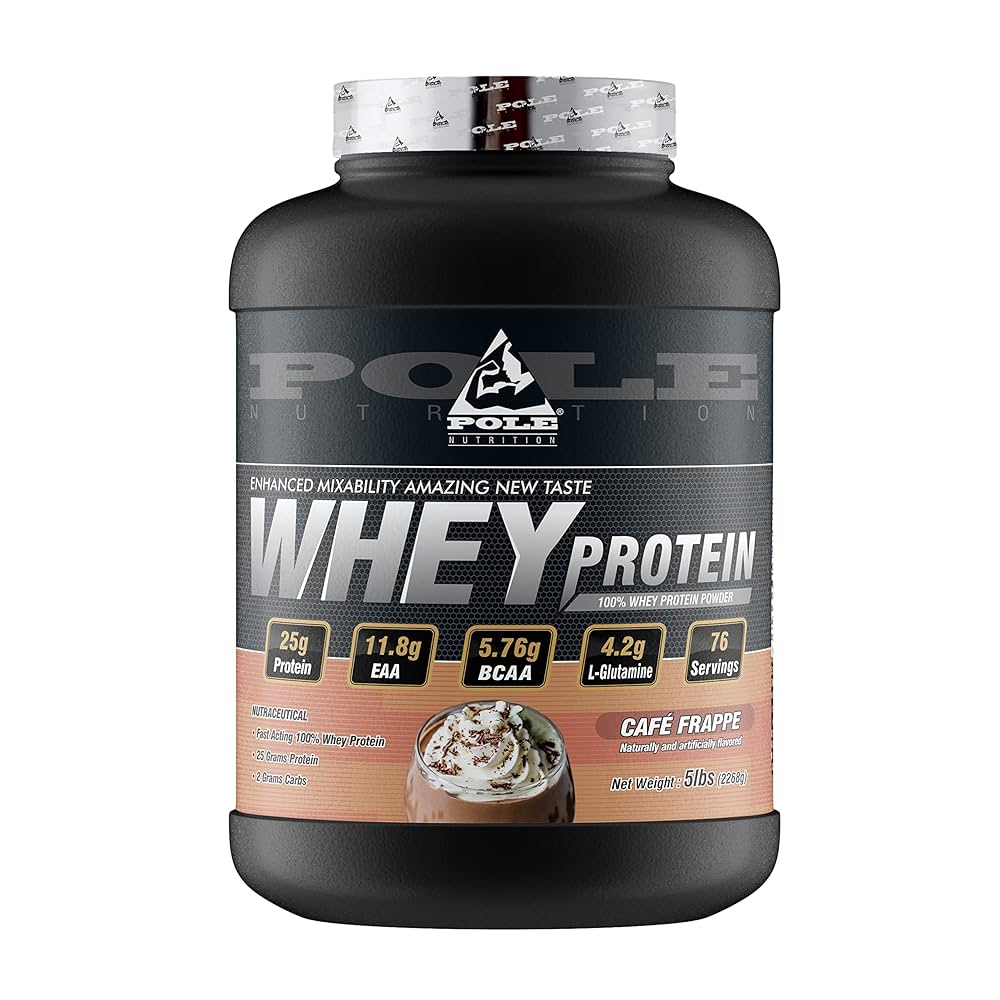 Pole Nutrition - 100% Whey Protein Powder 5Lbs -Cookies and Cream