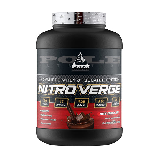 Pole Nutrition Nitro Verge Advanced Whey Proteins Rich Chocolate Flavor 5lbs