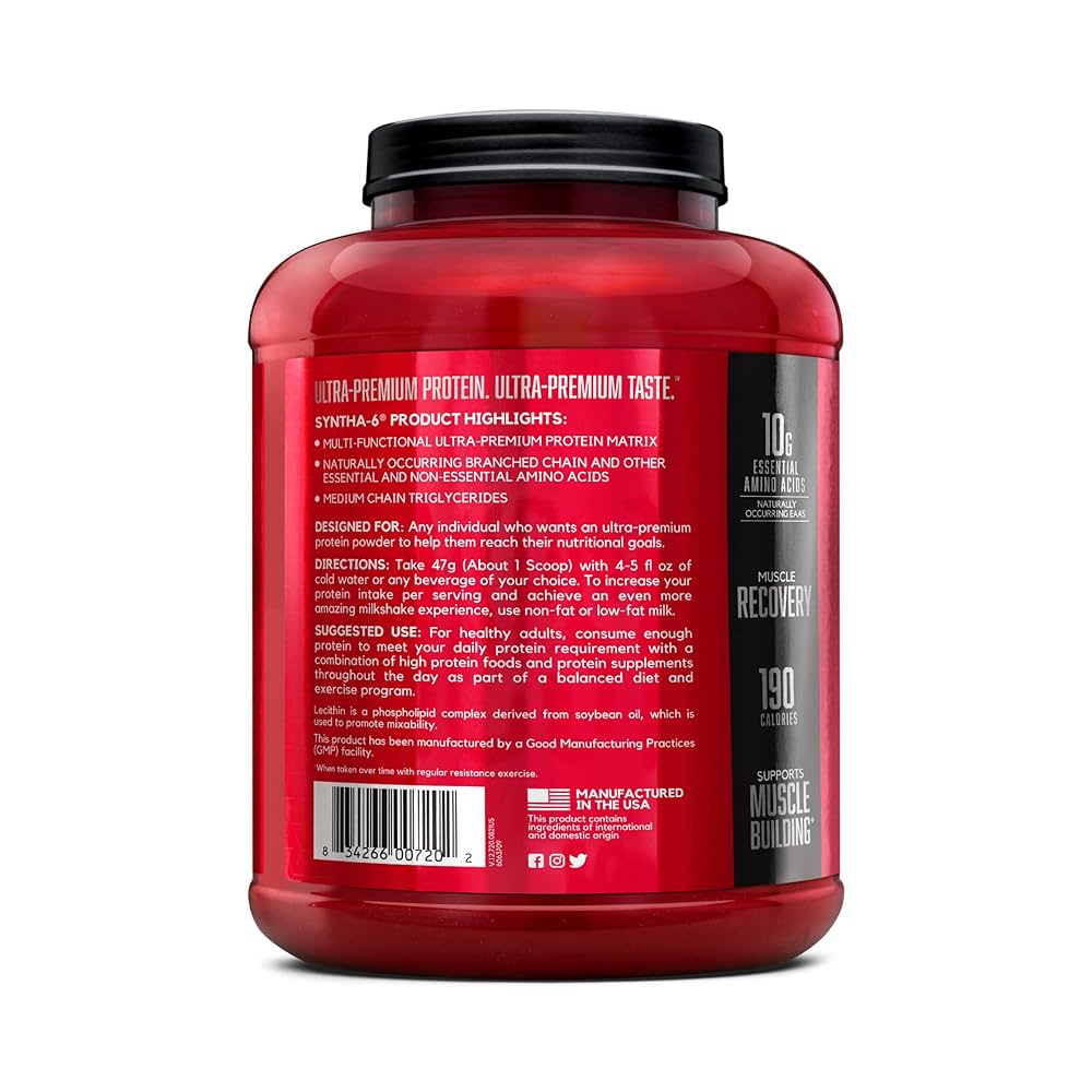 BSN Syntha 6 Protein Powder - 5 lbs, 2.27 kg (Chocolate Milkshake)
