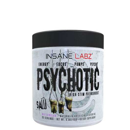 Psychotic SAW®, High Stim Pre Workout 30 serving watermelon flavour