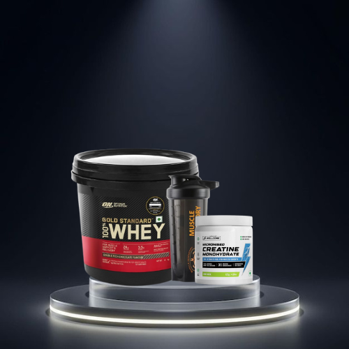 ON 4kg bucket + wellcore 100g creatine + Shaker