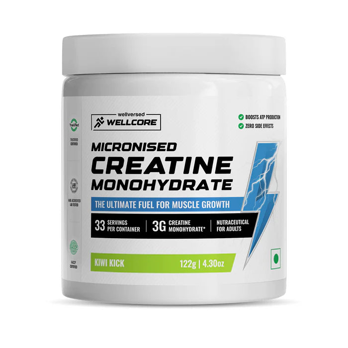 Wellcore Pure Micronised Creatine Monohydrate (122g, 33 Servings)