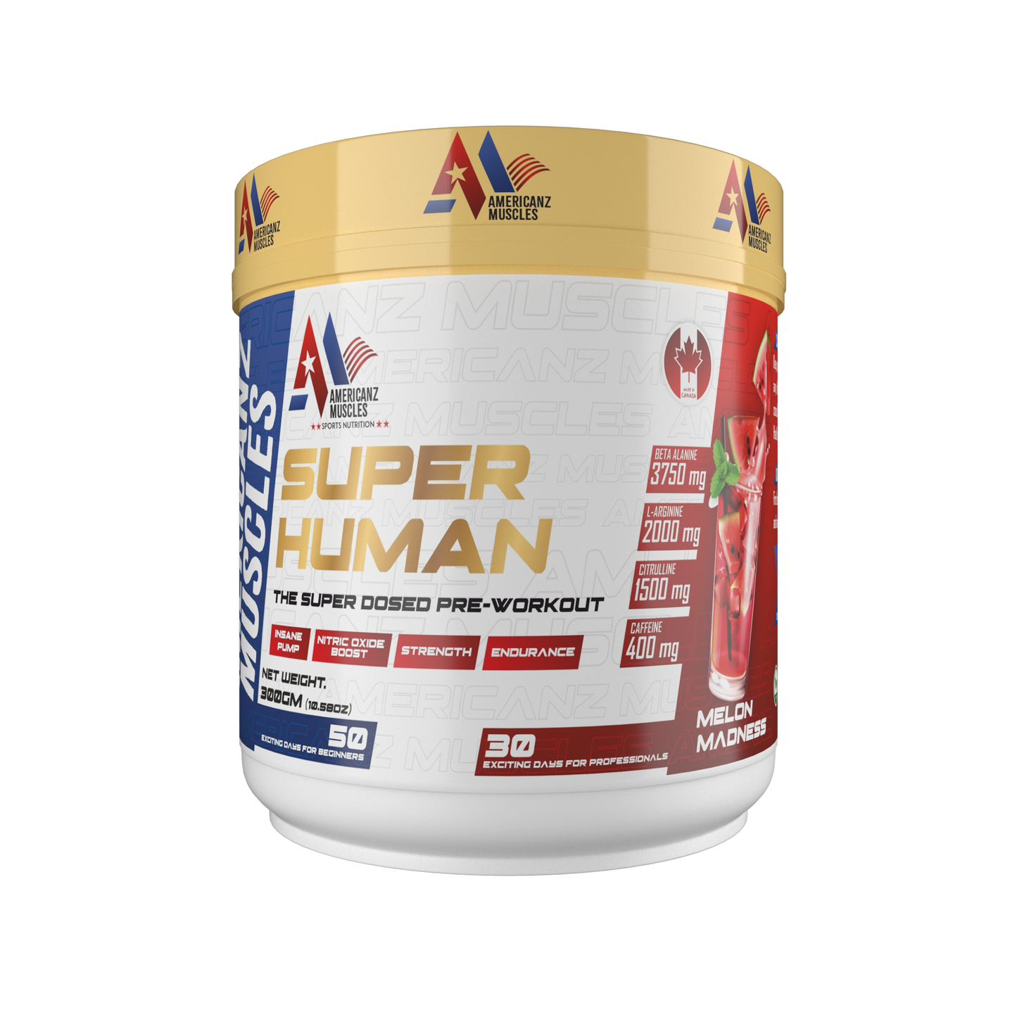 Americanz Muscles Super Human Preworkout- Melon Madness