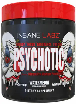 Psychotic Dietary Supplement For Energy, Focus, Endurance - Watermelon, 35 Servings