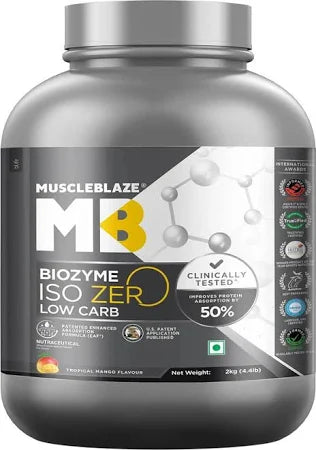 MuscleBlaze Biozyme Iso-Zero Low Carb Tropical Mango